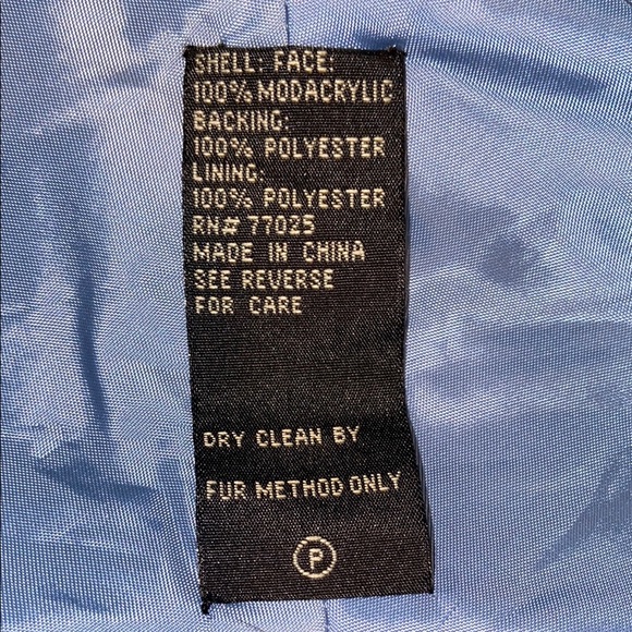 Scully Blue Jean Jacket with Brown Faux Fur Collar - Picture 4 of 8